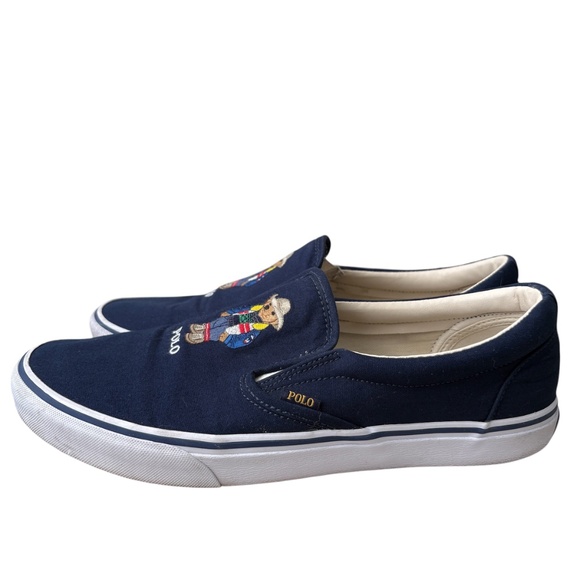 POLO RALPH LAUREN Men\'s Keaton Polo Bear Slip-On Sneakers Size 12 US  Navy Blue main image 6
